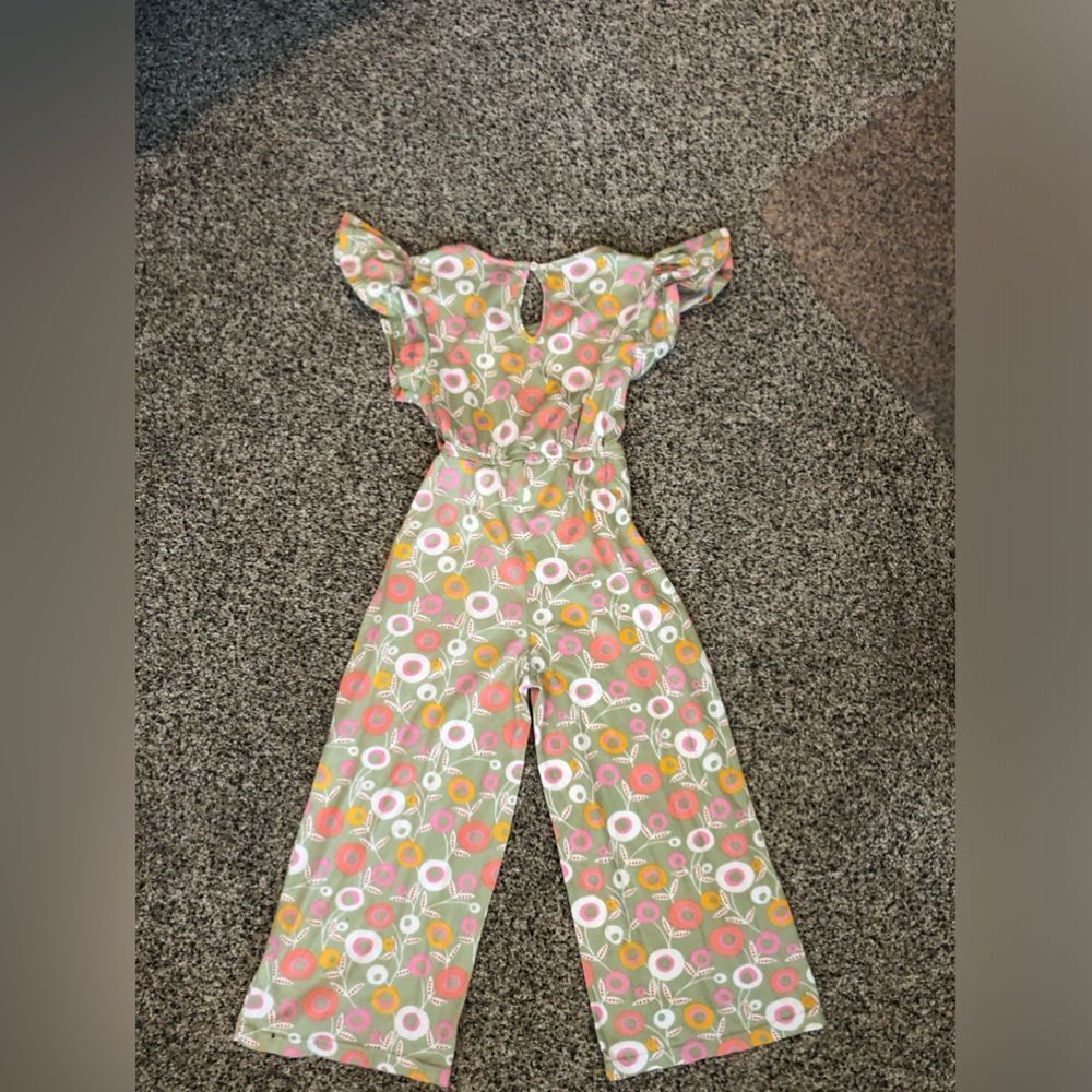 Girl’s Jumpsuit Bohemian Geometric Ruffle Accent 6x B2G2 FREE